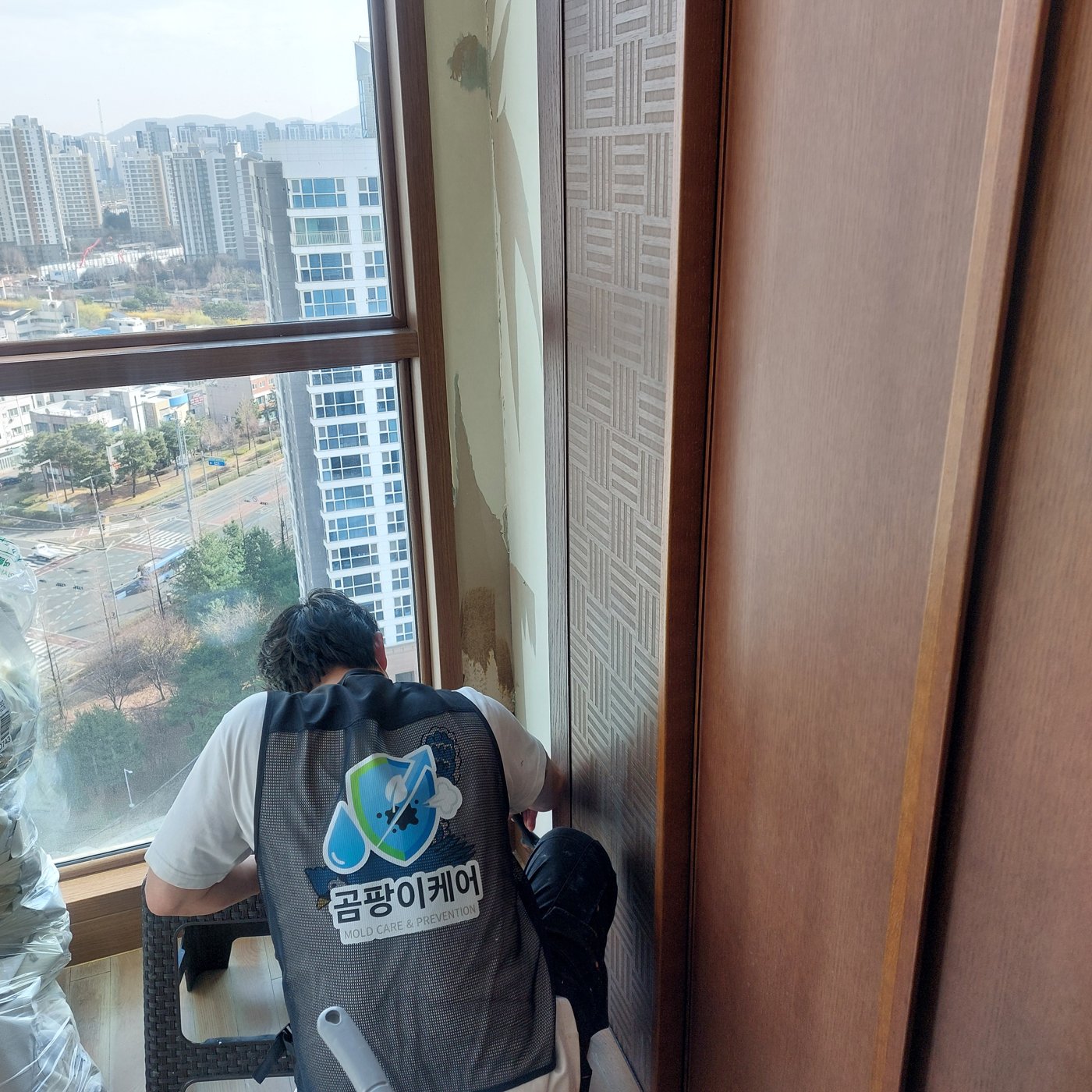 벽체 상태를 직접 확인합니다